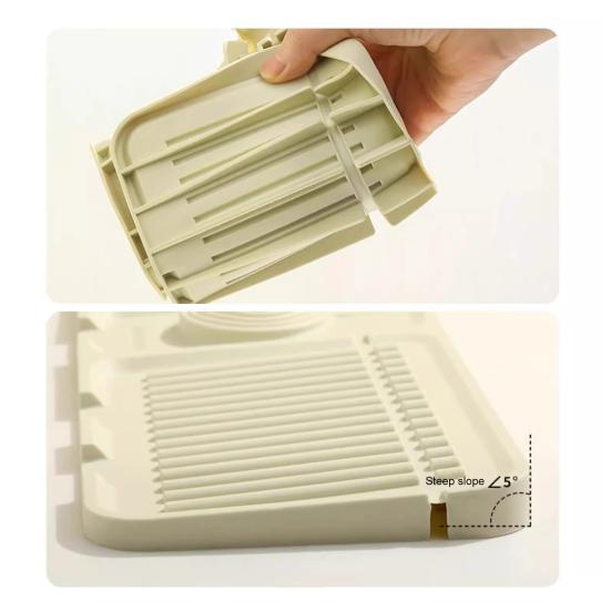 Silicone Sink Splash Guard Mat Quick-Drying Non-Slip Counter Protector Cut-to-Fit Faucet Splash Protector Multi-Purpose Pad for Kitchen Bathroom