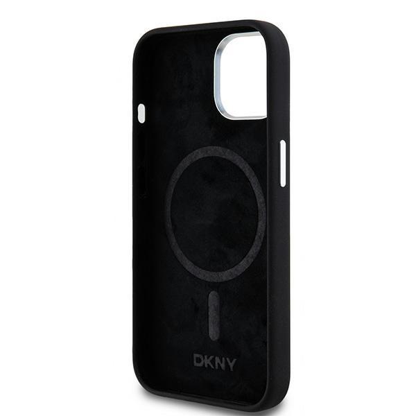 Dkny Dkhmp15Ssmchlk Iphone 15 / 14 / 136.1 Czarny/Black Hardcase Płynny Silikon Małe Metalowe Logo Magsafe