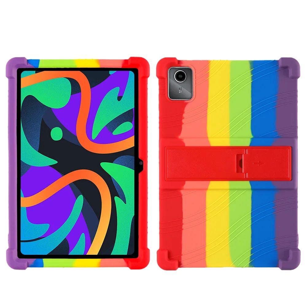 Étui pour Tablette Tab M11 Coque de Protection en Silicone Sécurisée Résistante aux Chocs avec Support