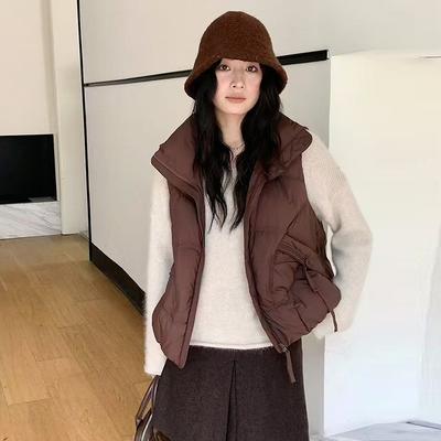 Down Vest Women's Short 2025 Autumn and Winter New Fashion Foreign Style Sling Vest Wear Thin Vest Trend