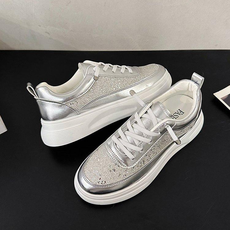 Scarpe da skate nuove per primavera, estate, autunno e inverno, scarpe da studente, a taglio basso, punta rotonda, con lacci