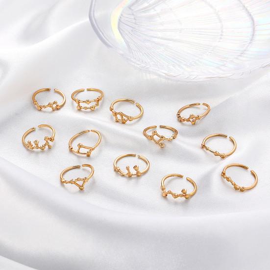 Student Ring Electroplated Finish Adjustable Opening Design Star Symbol Ring Couple Matching Ring Alloy Jewelry Gift