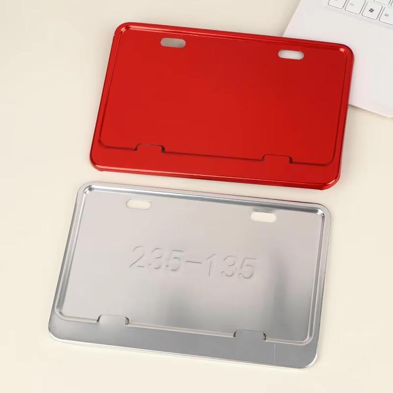 Cnc Aluminum Alloy Motorcycle License Plate Frame Rust Proof Thickened Multi Color Choices Fit All Standard Motorcycles