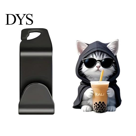 Car Storage Accessories Seat Hook, Cartoon Cat/Dog Pattern Decor, Durable Load Bearing Acrylic for Girls Headrest Hanger, Universal Vehicle
