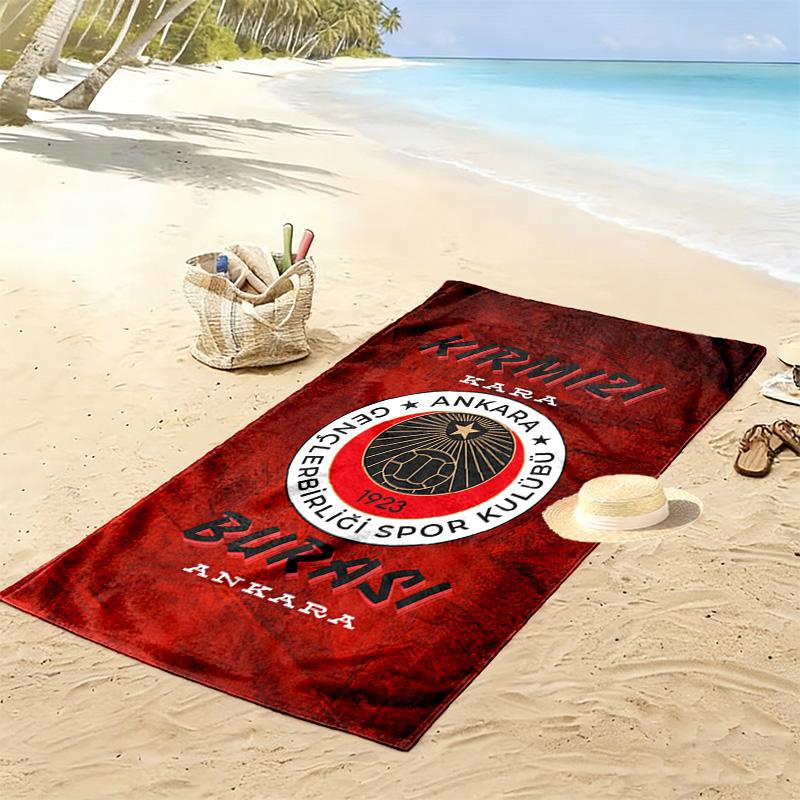 Gençlerbirliği Print Beach Towel, Large Soft Quick Dry Towel for Beach Camping Swimming