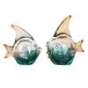 Light Luxury Crystal Glass Fish Figurine, Minimalist Home Decor Ornament for Living Room Bedroom, Office Display Art Piece