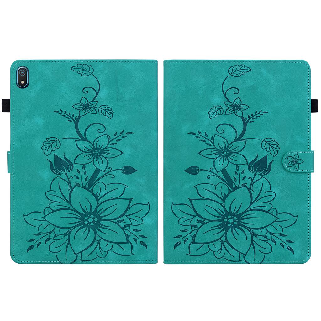Custodia per Tablet in Pelle PU Squisito Design Floreale Goffrato per Nokia T20