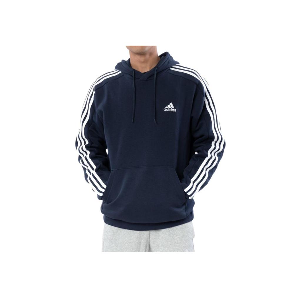 Adidas Essentials Fleece 3-Stripes Hoodie Men Hoodies Ink-Blue IJ6473