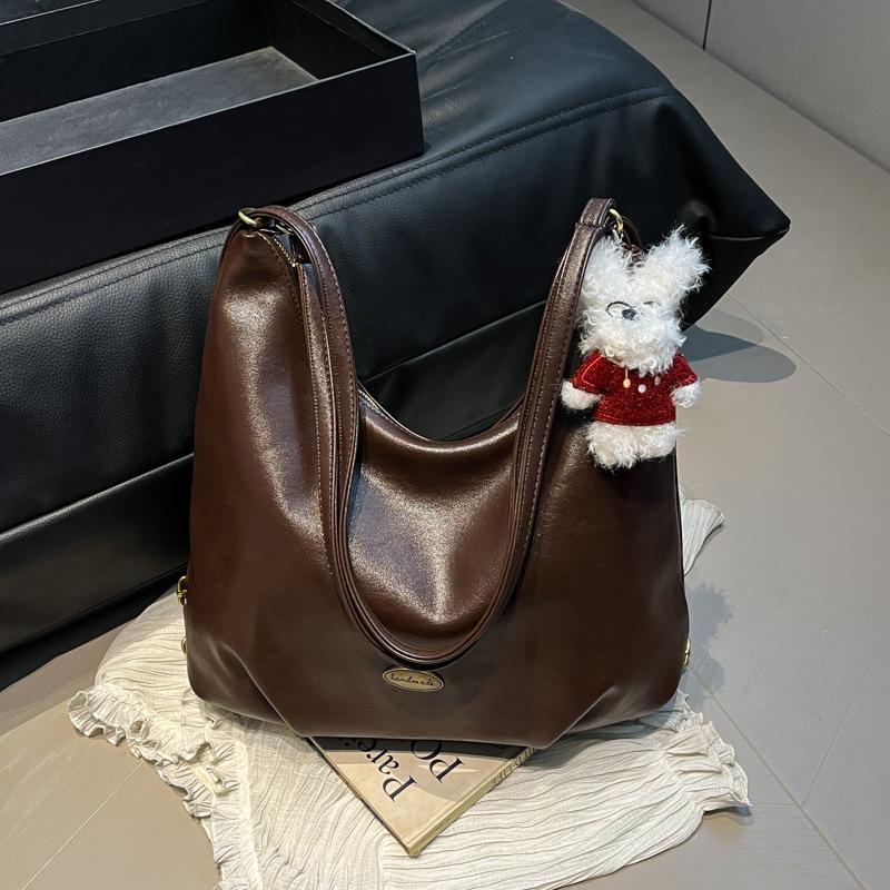 Retro Tote Bag Women's Large Capacity 2025 New Autumn and Winter Leisure Shoulder Commuter Bag Multi-functional Backpack Backpack