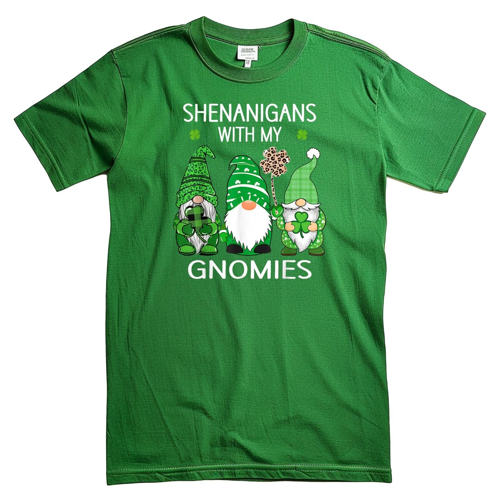 

Shenanigan s Gnomies Funny St Patrick s Day T-Shirt Mens Womens Tees Top For Men and Women Shirt Top 4XL