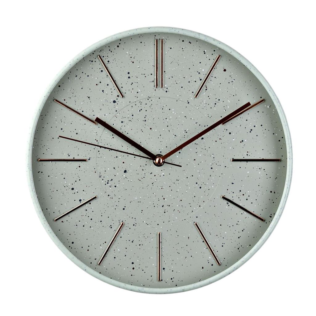 Hometime Round Wall Clock Speckled Face 12