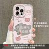 Applicable To Apple 15 Mobile Phone Case Iphone17promax National Style Text 16 Mirror Transparent 14 Cute Bear Girl