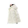 Anta Sports Retro Water-Resistant Loose Ivory White Short Down Jacket Women jackets 162548903N-1