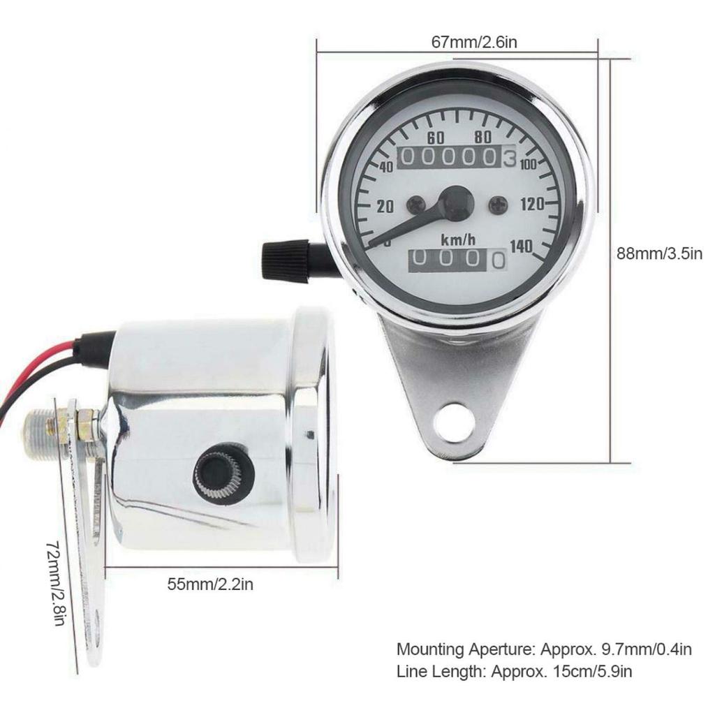 Vintage Yellow Backlight for Speedometer, Night Light Odometer, Motorcycle Scooter Precise Dirt Resistant and Durable