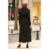 Belted Full Length Hijab Suede Trench Coat