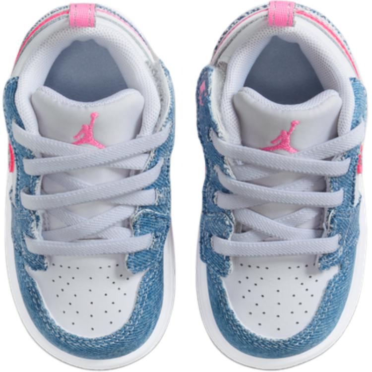 Air Jordan 1 Low ALT SE TD Denim Sequin Baby Sneakers Blue Cobalt-Bliss White HQ2002-400
