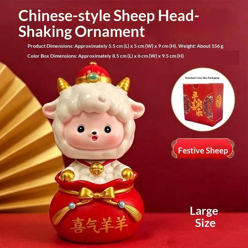 1/4Pcs Year Of The Goat Ornament Chinese New Year 2027 Desktop Decor Sheep Year Mascot Lucky Ornaments Spring Festival Gifts