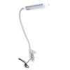 Gooseneck LED Work Light Silver C Clamp LED 21W Dimmable Machine Tool Work Light Aluminum Gooseneck
