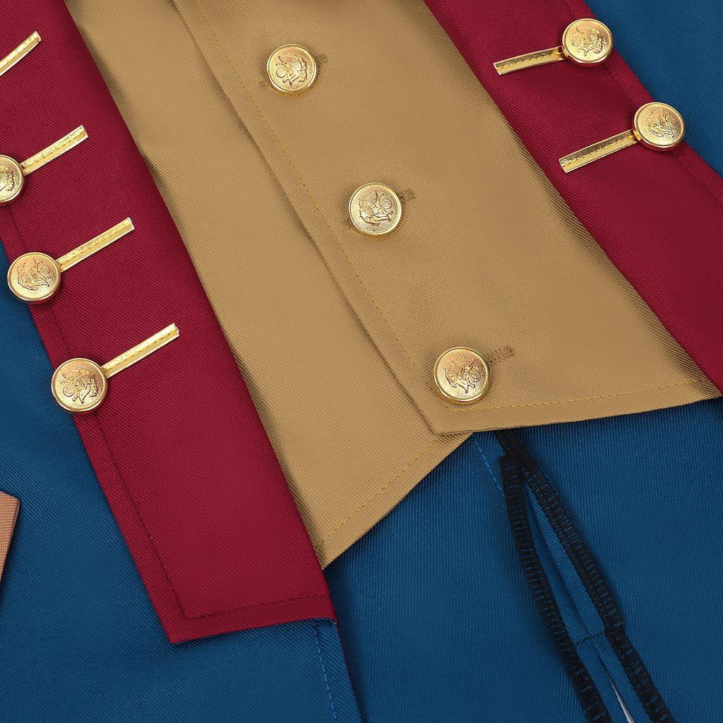 Costume Cosplay Uomo George Washington - Uniforme Militare Retrò Musicale Hamilton
