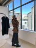 High-Waist Wool Pleated Midi Skirt, Slimming Fit, Textured, Korean Style