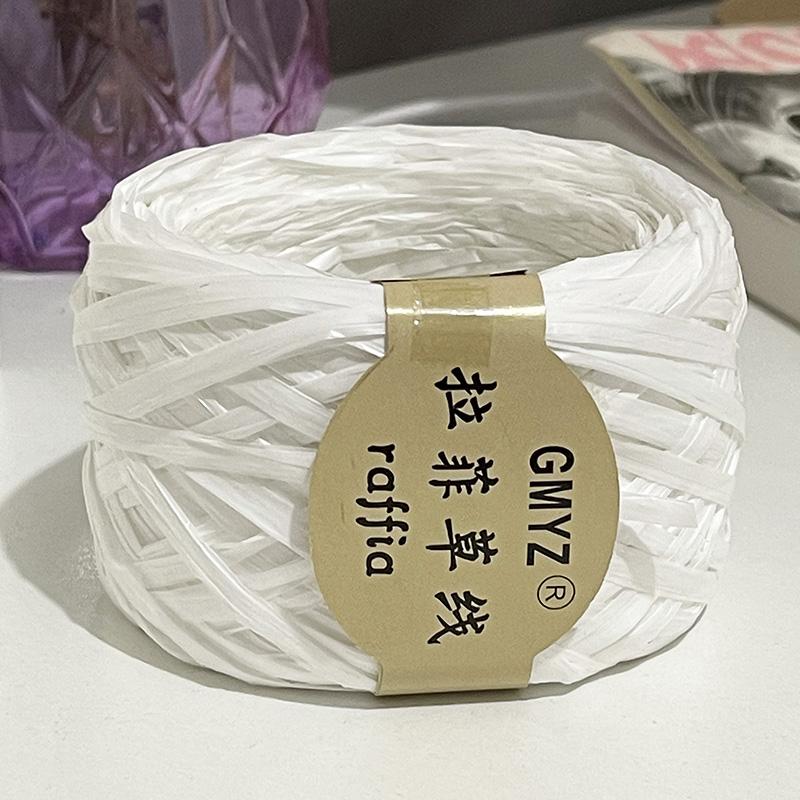 100M/Roll Washable Japanese Plant Raffia Straw Thread Hand-Woven Bag Summer Knitted Hat Hook Crochet Line DIY Eco Friendly