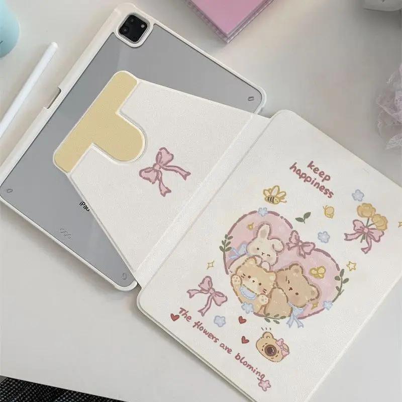 360 Degree Rotation Smart Cover for Samsung Tab S7 S8 S9 11 Plus A8 10.5 Inch Pencil Case Tab A9 8.7 S10 S9 12.4 Inch Cartoon