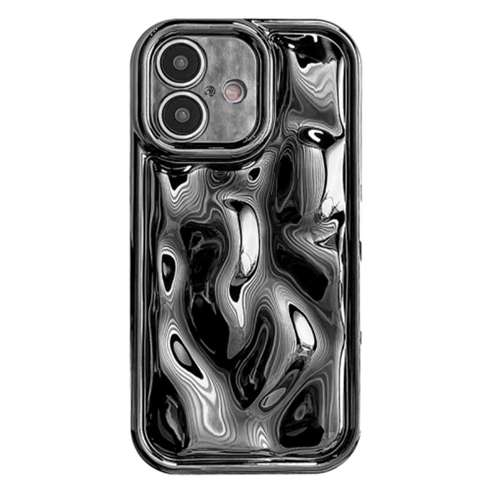 For iPhone 16 Plus Case Electroplated TPU Shell Meteorite Texture Phone Cover C
