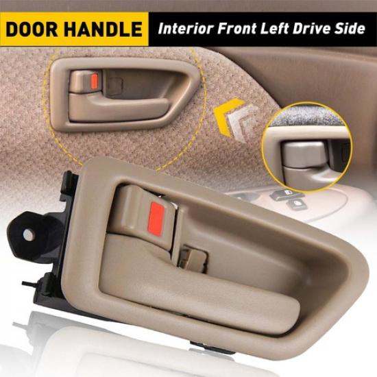 Fit Camry Toyota 1997-2001 Ide Door Driver Handle Side Left 1Pc Front/Rear
