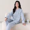 Women's Autumn/Winter 2025 Pure Cotton Kimono Pajamas - Thick, Warm, Layered.