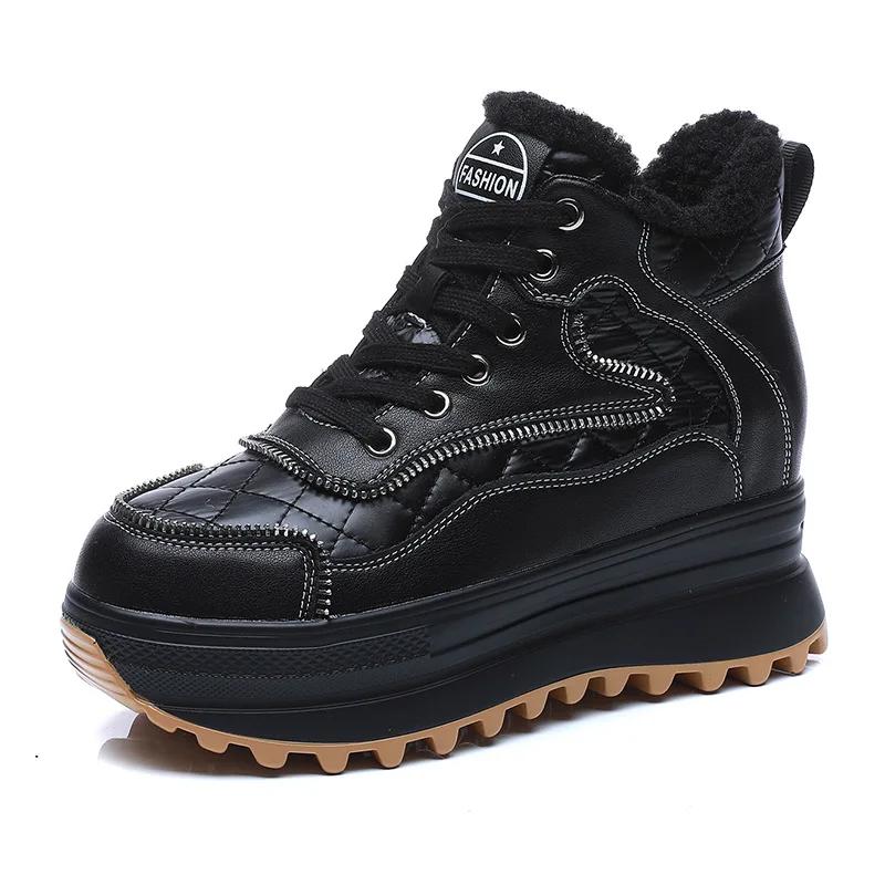 Модные зимние ботинки из натуральной кожи высотой 7 — фото 6