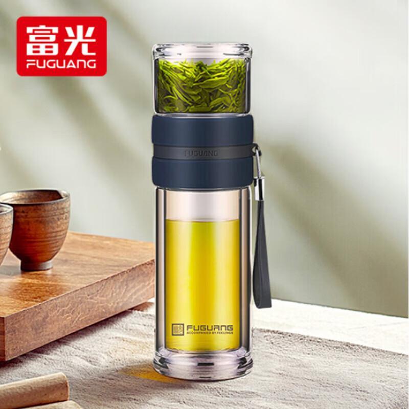 Fuguang Zijing Tea Master Double-Layer Glass Tea Separation Cup