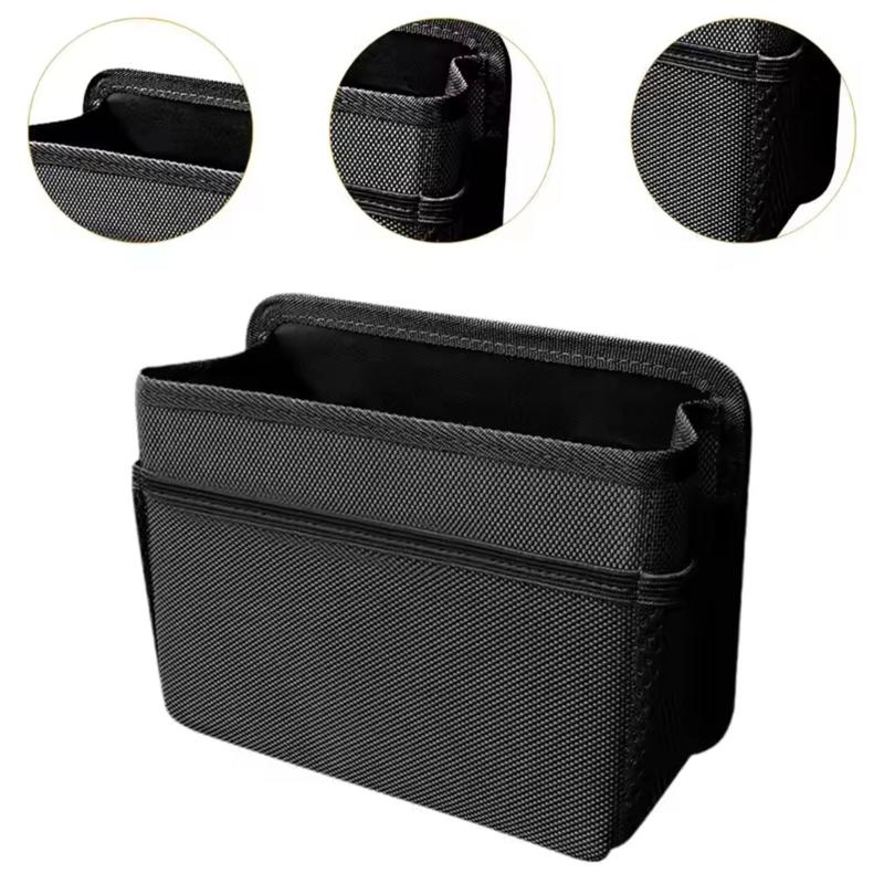 Portable Car Trash Bin Foldable Auto Garbage Container Hanging Storage Box for Front and Back Seat Storage In SUVs Truck