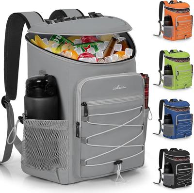 Rxakudedo Kühler Leichter Kühlrucksack mit Design Weich isoliert Camping Tragbarer Kühlrucksack für Reisen und zur Aufbewahrung im Kofferraum Ihres Grauen