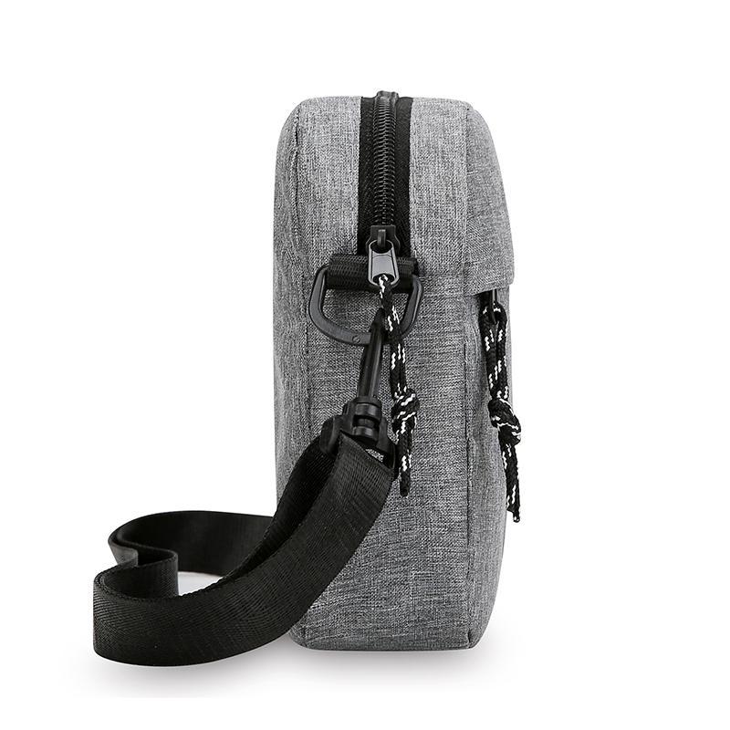 Herrväska Mode Oxford Tyg Axelväska Flap Herr Casual Diagonal Crossover Hand Machine Liten Fyrkantig Väska