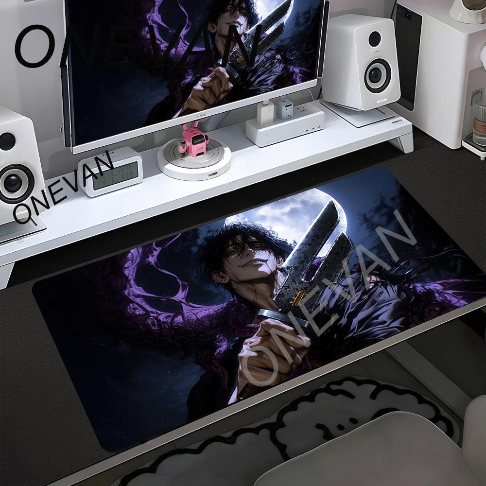 Tapete de Rato Roxo de Anime HD Jujutsu Kaisen Teclado de Jogo Mesa Tapete de Secretária Portátil Satoru Gojo Mousepad PC Gamer Gabinete Tapete de Secretária Estendido