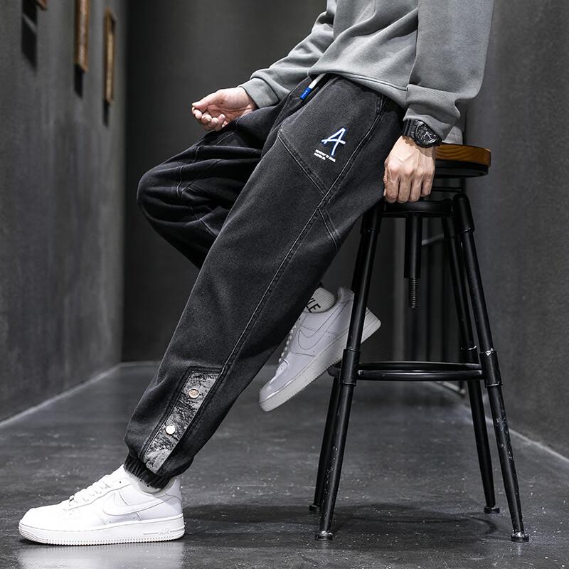 Men's Autumn/Winter Plus Size Retro Loose Workwear Jeans