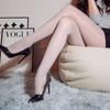 1 Pair Glossy Smooth Shiny Pantyhose Women'S Fashion Solid Color Horse Oil Socks Streetwear