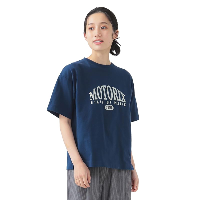 

[Магазин Beaming life от BEAMS] Футболка с принтом S/S TEE, женская, темно-синяя, один размер