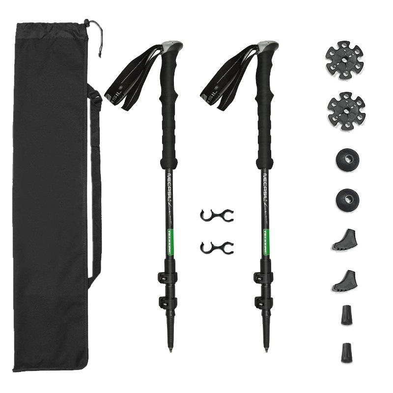 Newcastle NX63 Adjustable 7075 Aluminum Trekking Poles with External Lock