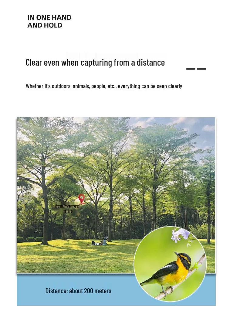 HD High-Power Military Black Night Vision Telescope with Mobile Phone Compatibility