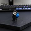 Dark Fantasy Decoration Mini Grim Reaper Statue 3D Printed Halloween Skull Statue Figurine for Tabletop Desk Shelf Home Decor