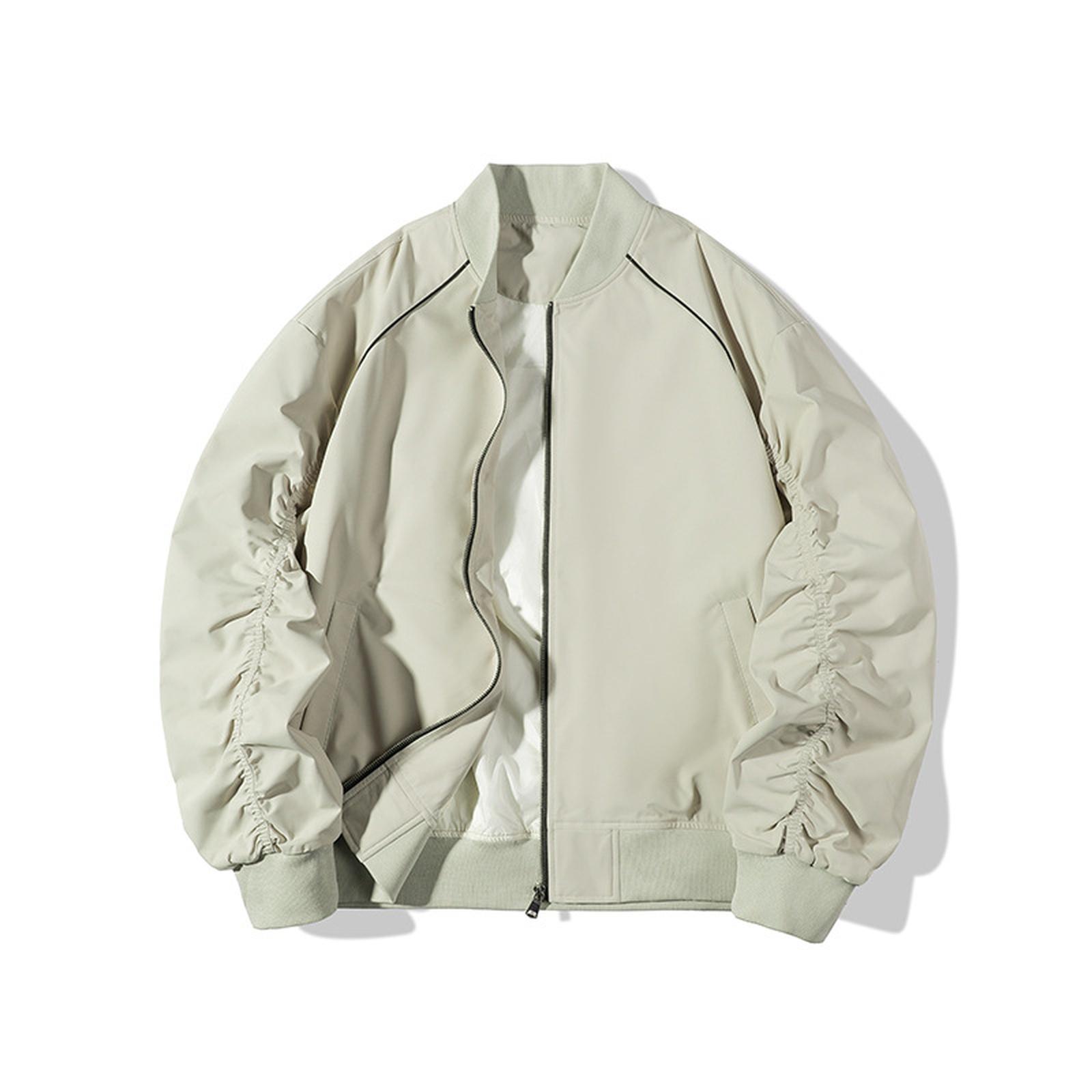 

Men s Casual Jacket, Baseball Jacket, Fashionable Outdoor Sports Three-proof Windbreaker Coat XL бежевый