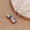 Dumbbell Necklace Fashion Barbell Couple Pendant Necklace