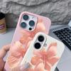 Pouzdro Pro iPhone 17 Pro Max Růžový vzor ibišku Kožená textura Silikonový kryt Pro iPhone 16 Pro Max 15 14 13 12 11 Air 16E