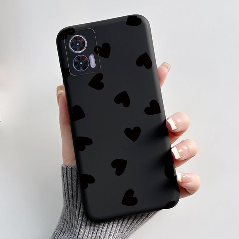 For Motorola Edge 30 Neo Case Cute Love Rabbit Slim TPU Soft Black Cover For Moto Edge 30 Lite Fundas Edge30 Fusion Ultra Bumper