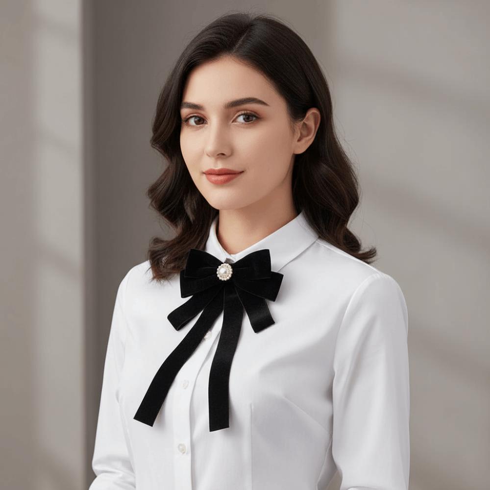 Velvet Black Ribbon Pin Beads Funerals Memorial Pin Sparkling Ribbon Badge Brooch Men