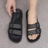 New slippers retro premium sense adjustable one-word drag comfortable soft bottom couple beach sandals