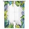 Colorful Tropical Palm Leaves Sheer Curtains For Living Room Bedroom Kitchen Tulle Curtain Home Decorative Sheer Panels