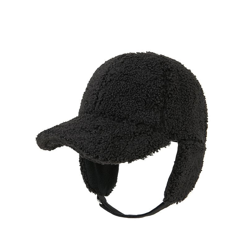 Autumn and Winter New Plus Size Warm Lamb Wool Ear Protection Baseball Cap Men's and Women's Cold-proof Plush Cap