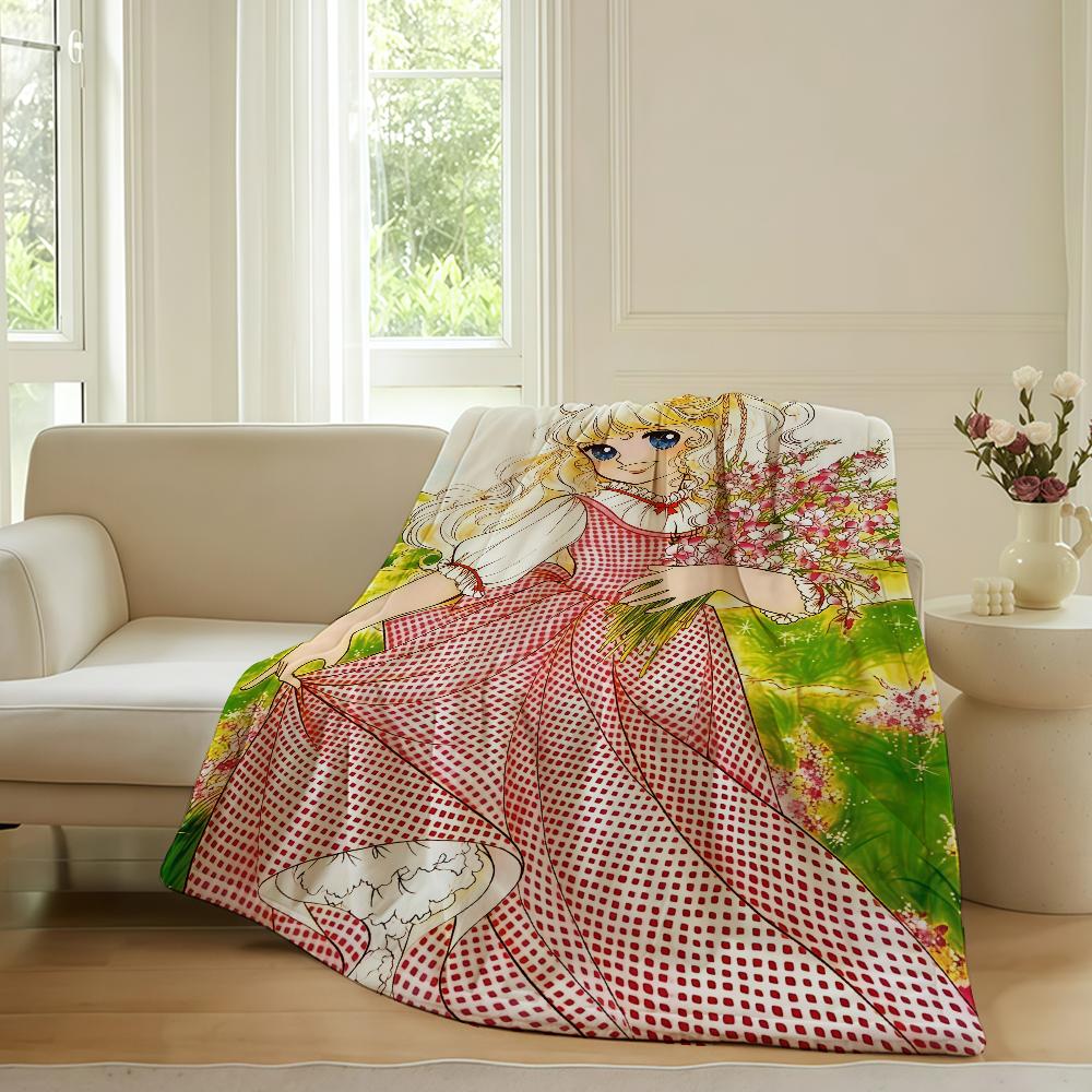 Lovie anime C Candy C Candy Blanket For Sofa Office Bed Plane Travel Sleep Read Relax Camping Soft And Warm